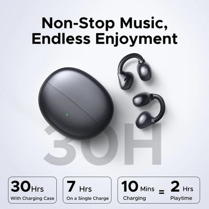 UGREEN ClipBuds Open-Ear Wireless Headphones Bluetooth 6.0 with 4 Mic Clear Call, Earbuds Clip on Earphones 30H Playtime