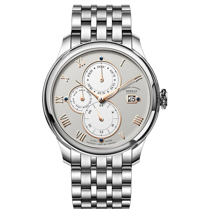 Luxury Brand BORMAN Automatic Mechanical Men's Watches Sapphire 50M Waterproof Multi-function Dial Retro Leather Clocks BM18011