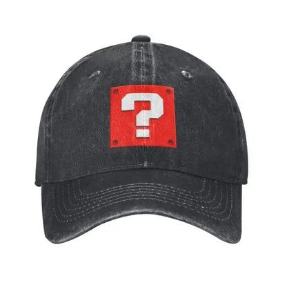 Op maat gemaakte, modieuze Cartoom-game-vraagblok-baseballpet voor dames en heren, verstelbaar, unisex, katoen, ‘dad hat’, prestatiegerichte snapback-petten