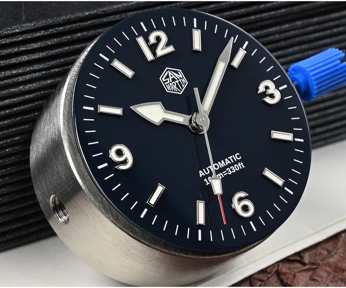 San Martin 38mm Men Sport Watch Fashion Luxury Explore Climbing Automatic Mechanical Sapphire Waterproof 5 Links Bracelet BGW-9