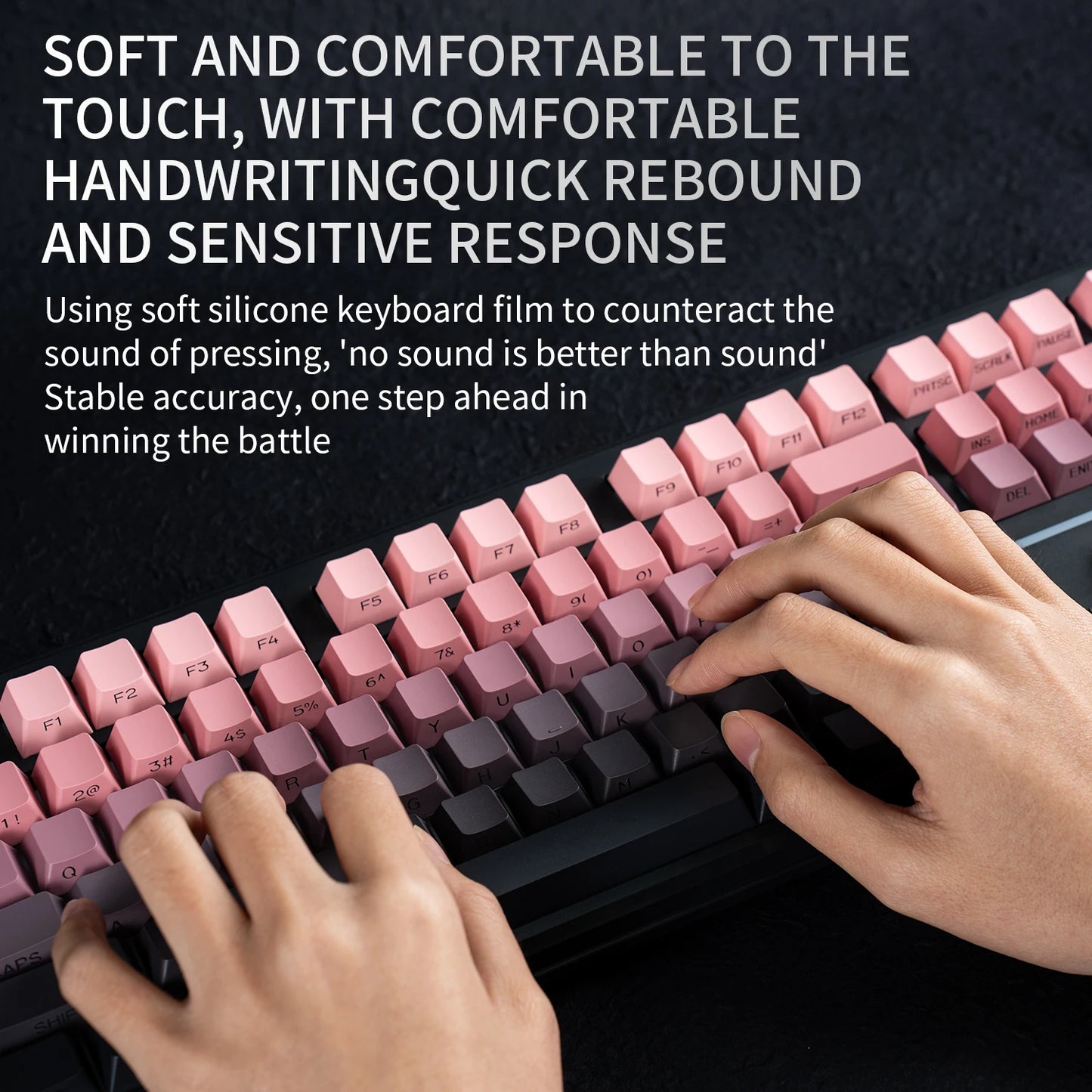 V108 Pro Bluetooth Keyboard  Office Low Noise 2.4G Wired&Wireless Full Layout with RGB Backlit Membrane