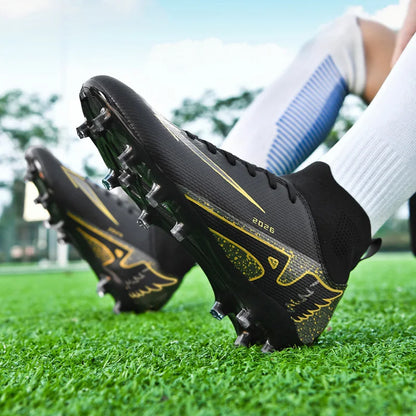 New Men’s Soccer Shoes High-Quality Indoor Football Boots Sports Shoes Futsal High Ankle Non-Slip Outdoor Ultralight Non-Slip