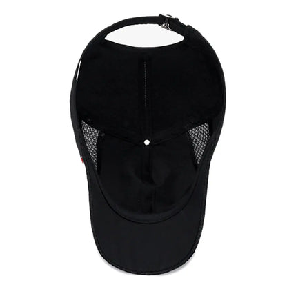 Waterproof Cotton Quick Dry Baseball Cap Snapback Hats Mesh Sun Hat
