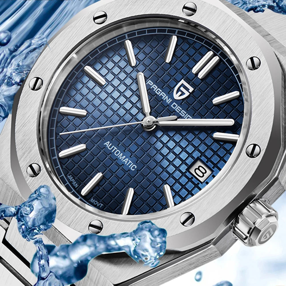 PAGANI DESIGN MIYOTA 8215 Men Automatic Mechanical Watches 40MM Sapphire Stainless Steel Waterproof Luminous Wrist Watch