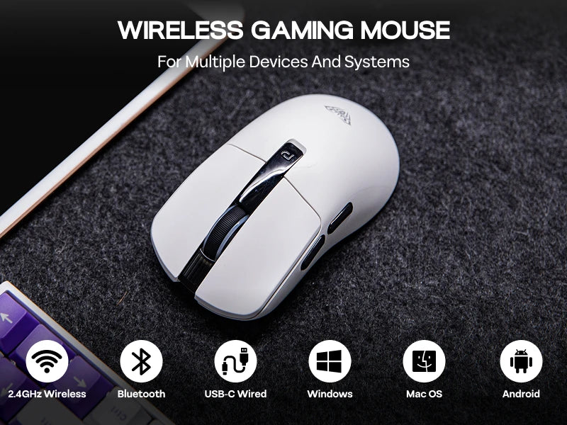 AULA SC590 PRO Wired/Bluetooth/2.4GHz Wireless Gaming Mouse 20000 DPI & PAW3311 Sensor with 1000 Polling Rate for Win/Mac/Gaming