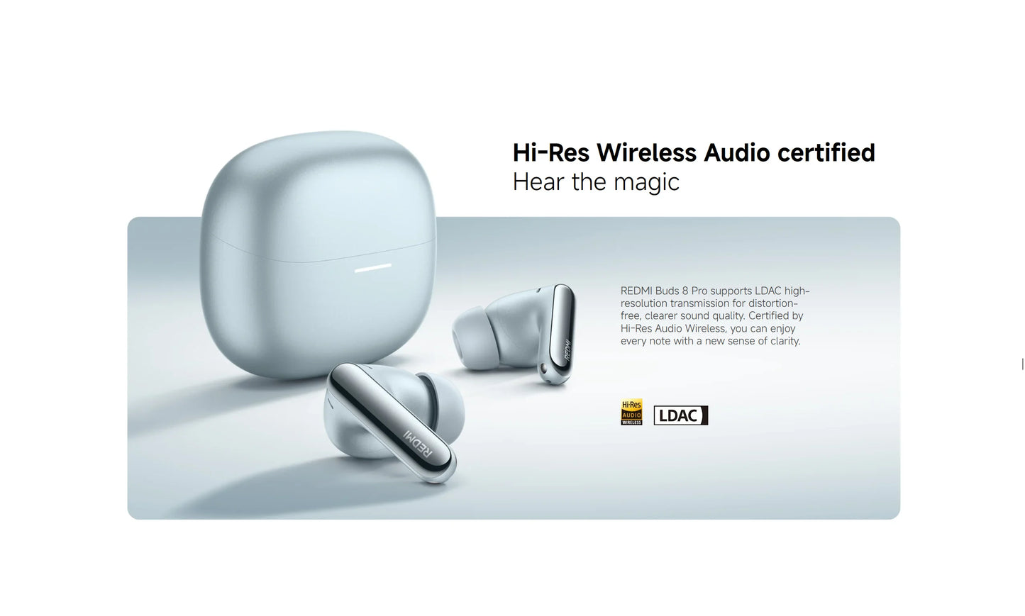Xiaomi Redmi Buds 8 Pro TWS Earphones 3MIC AI 55dB Active Noise Cancellation Bluetooth 5.4 35 Hours Battery Mi Earbuds Headset