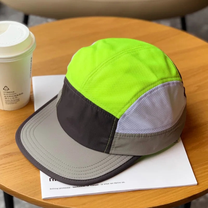 Custome Logo Personalized Quick-drying Five-panel Flat-brimmed Hat Men and Women Outdoor Breathable Sports Sunshade Baseball Cap