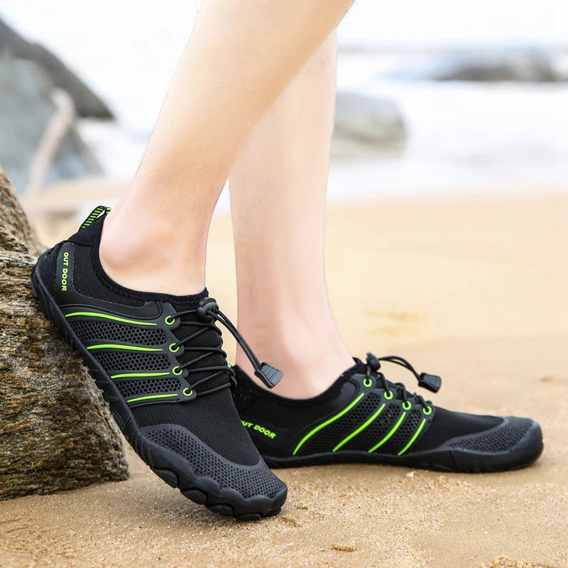 Men's Minimalist Running Cross Training Shoes Barefoot Shoes Big Toe Box Five Finger Shoes Saguaro Barefoot Pit Viper Paracord