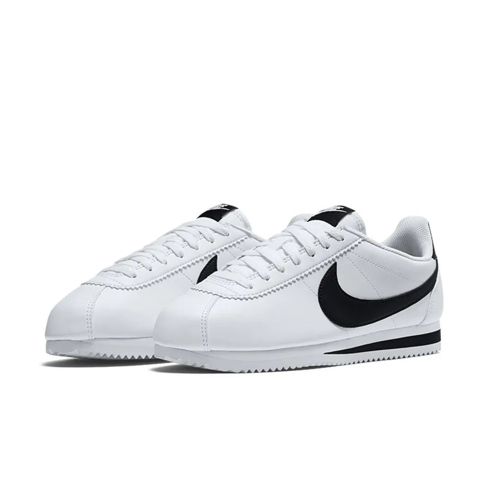 Nike Cortez Retro: Non-Slip, Durable, Lightweight, and Versatile Low-Top Running Shoes for Women in Black and White 807471-101