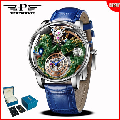 PINDU Design 2025 NEUE Herrenuhr Diamond Tourbillion Top-Marke Luxus Astronomia Quarzuhr für Herren Saphirglas wasserdichte Uhr