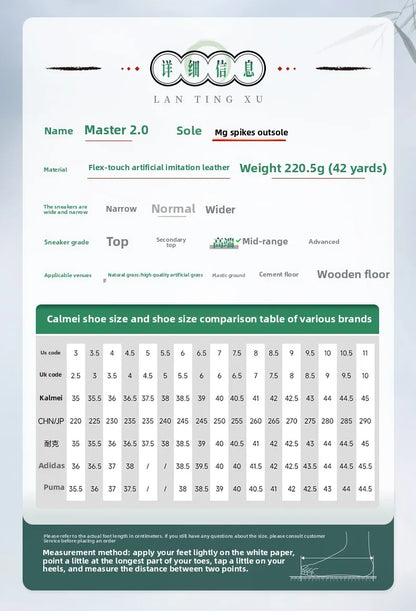 Kelme Men's Football Shoes Adult MG Short Spikes Artificial Turf Training Football Boots Indoor Anti-Slip Soccer Shoes