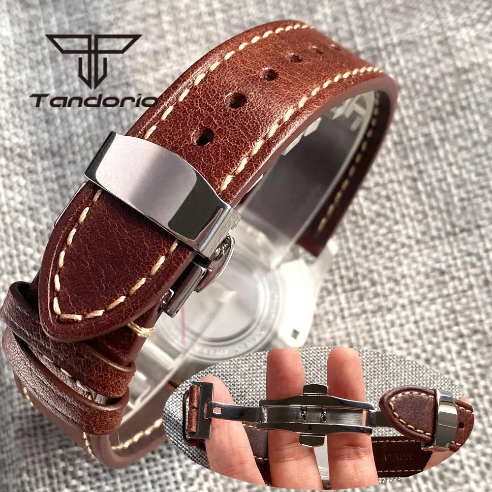 Tandorio 36mm Fashion 20BAR Automatic Dive Pilot Watch for Men Ladies NH35/PT5000/Miyota8215 Movt Sapphire Wristwatch Green Lume