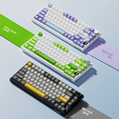 Ajazz AK820/AK820Pro gaming mechanical keyboard Bluetooth 5.1/Wireless/wired c custom keyboard with heat exchange sealed button
