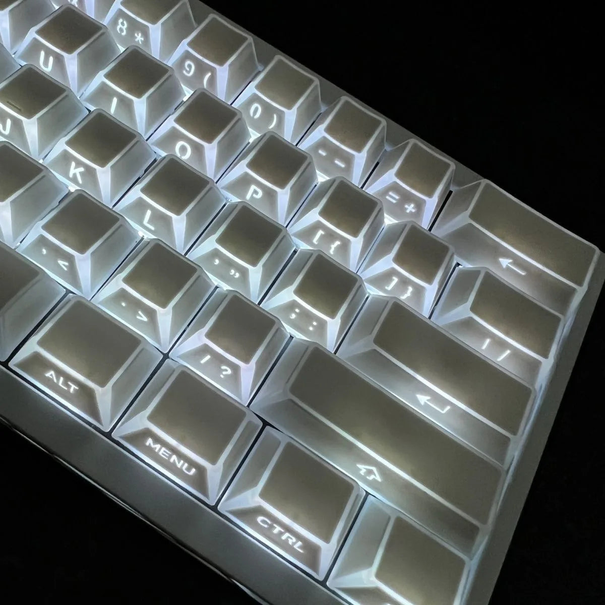 Shadow Keycap Side Print Edge Backlit PBT Shine Through White Black Macarons Cherry Profile 136 Key cap MX Gamer Keyboards AULA