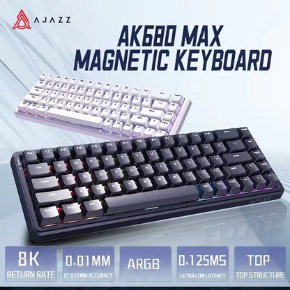 AJAZZ AK680 MAX Magnetic Axis Wired Keyboard 0.125ms Ultra-Low Latency Professional Gaming Keyboard