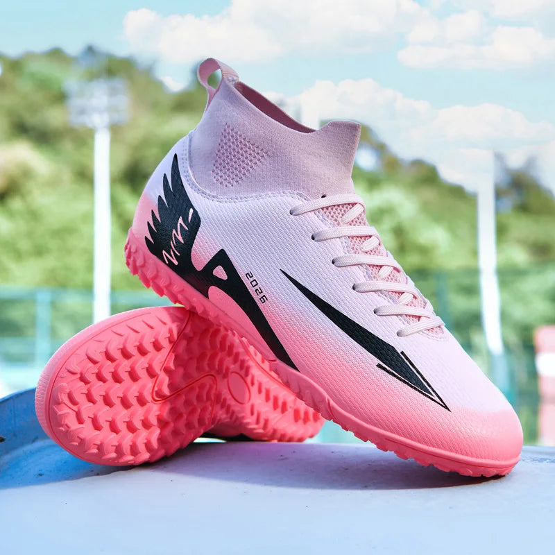 New Men’s Soccer Shoes High-Quality Indoor Football Boots Sports Shoes Futsal High Ankle Non-Slip Outdoor Ultralight Non-Slip
