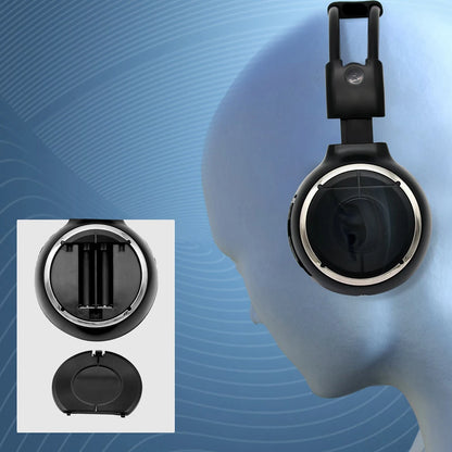 RF Silent Disco Foldable Wireless Headphones Bundle (3 Pcs with 1 Transmitter in 500m) --House Party TV Dancing