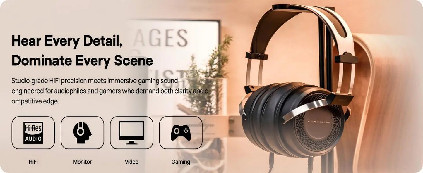 Auscultadores com Fio SIMGOT EP5 de Alto Desempenho com Driver Dinâmico de 50mm – Headset Gaming HiFi, Baixa Impedância, Alta Sensibilidade, Som Surround 7.1