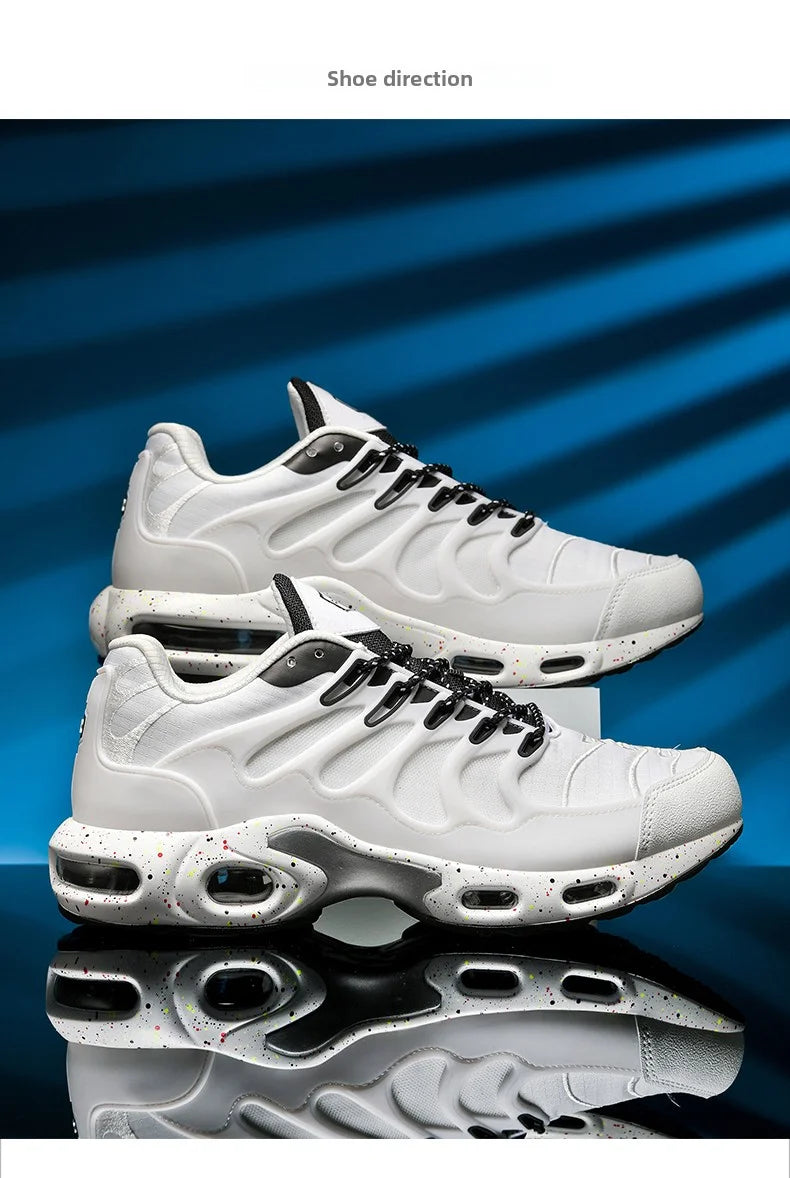 Men's air cushioned running shoes, marathon sports, breathable and lightweight, women's comfortable and non slip casual shoes