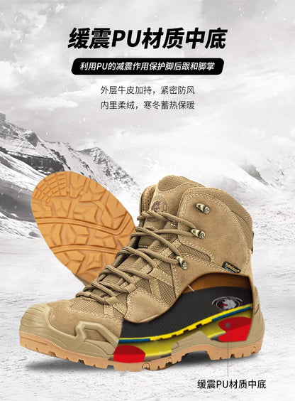 ROCKROOSTER Hiking shoes Men waterproof hunting Boots Tactical Desert Combat Boots trekking Ankle mountian cow Leather Sneakers