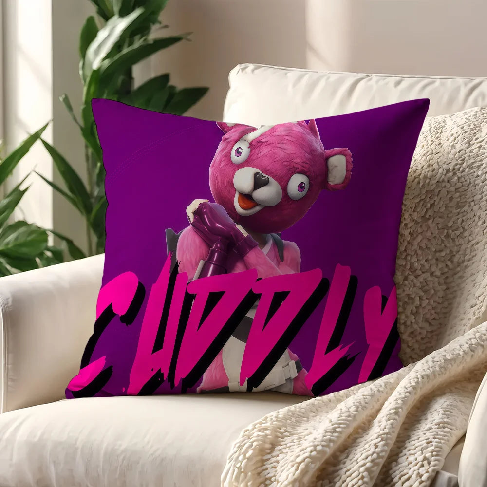 F-FORTNITE Cuddle Team Leader cushion cover For Pillow Printing Sofa Decoration Home CarRoom Coffee Shop Office NordicSimplicity