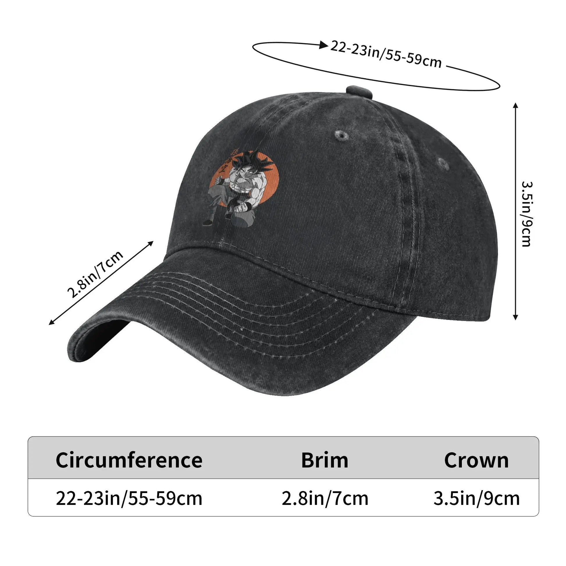 Produit gaming premium Fraquane Classic DBZ dragon ball Goku Anime Baseball Caps Men Women Distressed Denim Washed Sun Cap Outdoor Running Adjustable Hats Cap