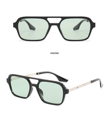 Square Small Frame Double Beam Sunglasses Pilot Retro Sunglasses Instagram Popular Classic Sunglasses 3517