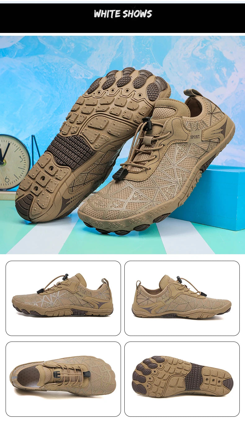 New Barefoot Wading Shoes Men and Women Mesh Quick-Drying Beach Shoes Outdoor Non-Slip Swimming Shoes Unisex Water Sports Shoes