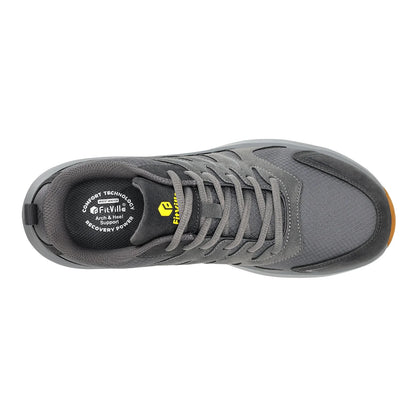 FitVille extra breda sneakers för män, vandrings- och promenadskor, bred tåbox, lätt löparsko för platta fötter med fotvalvsstöd