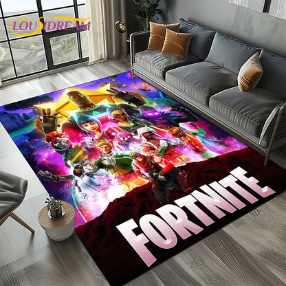 2025 New Style Fortnite-e Cartoon Rug Carpet for Living Room Bedroom Decor, Floor Mat Non-slip Decoration for Sofa Doormat Kids