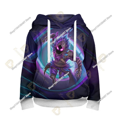2-14Y Fortnite-sweatshirt voor kinderen met print, hoodie-sweatshirts voor jongens en meisjes, modieus Harajuku-jack, kinderkleding, games-cosplaykostuum