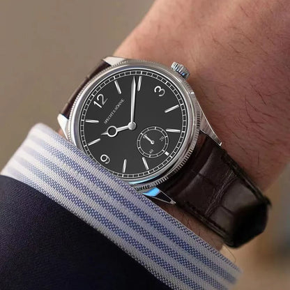 New Specht & Söhne 1908 Classic Men's Watches Mechanical Watch Genuine Leather Stainless Steel Business Wristwatch Waterproof