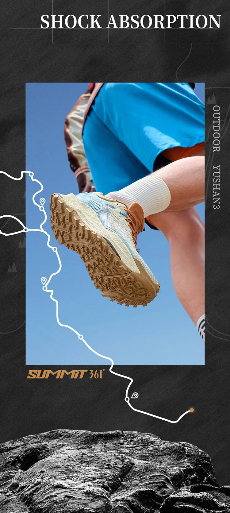 361 Degrees WUXIA 2 Running Shoes Light Breathable Cushioning Non-Slip Soft Outdoor Hiking Versatile Sneakers Male 672542201