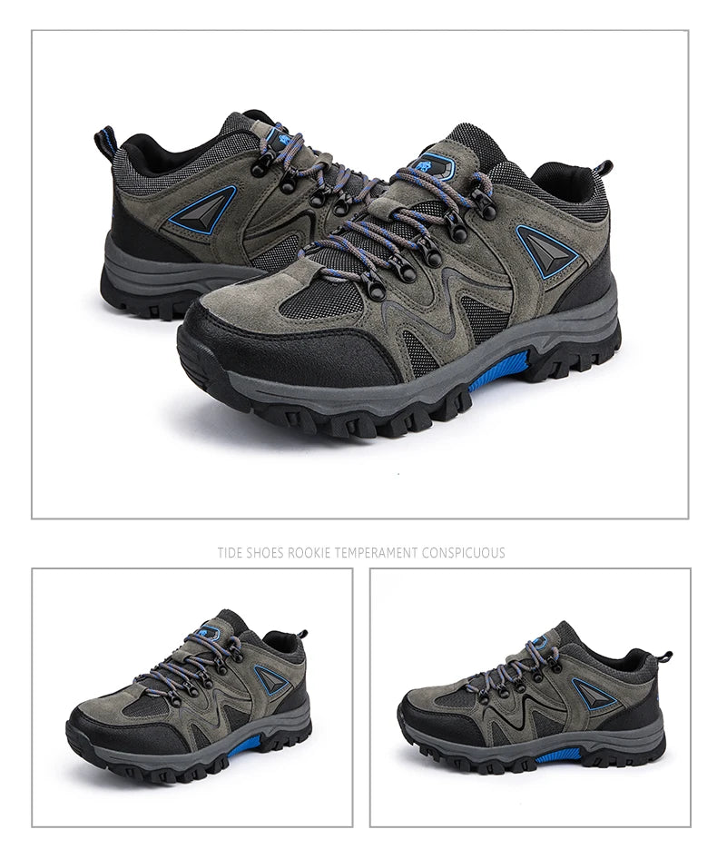 Men's Hiking Shoes All-Terrain Outdoor Sports Shoes Breathable Wear-Resistant Mesh Non-Slip Hiking Shoes Outdoor Cycling Shoes