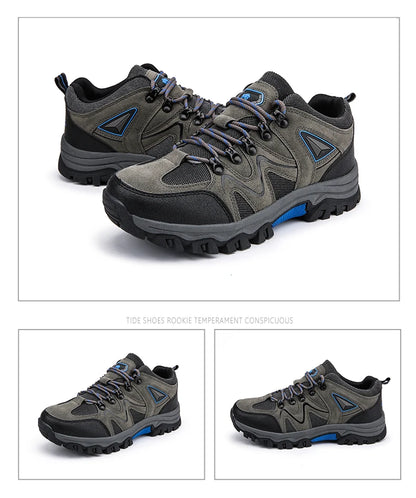 Men's Hiking Shoes All-Terrain Outdoor Sports Shoes Breathable Wear-Resistant Mesh Non-Slip Hiking Shoes Outdoor Cycling Shoes