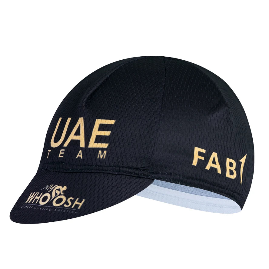 Gorra de ciclismo de los Emiratos Árabes Unidos para hombre: gorras clásicas de verano de secado rápido, para equipo profesional, ciclismo de carretera, montaña (MTB) y competición, para llevar debajo del casco