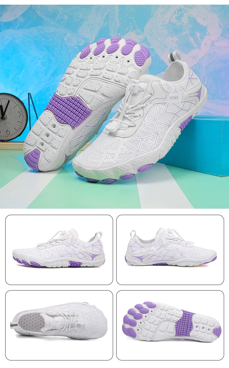 New Barefoot Wading Shoes Men and Women Mesh Quick-Drying Beach Shoes Outdoor Non-Slip Swimming Shoes Unisex Water Sports Shoes