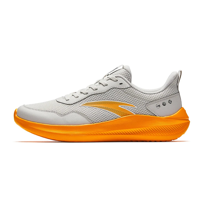 ANTA QINGKONG schokdempende leren hardloopschoenen voor heren voor de winter, slijtvaste hardloopschoenen, lichtgewicht sportschoenen voor woon-werkverkeer