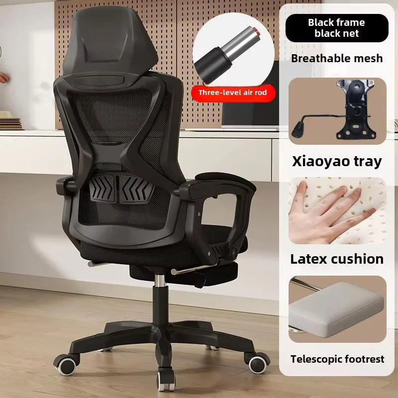 UVR Reclining Computer Chair Home Backrest Chair Office Worker Chair  Comfortable Long Sitting Gaming Chair Conference Seating