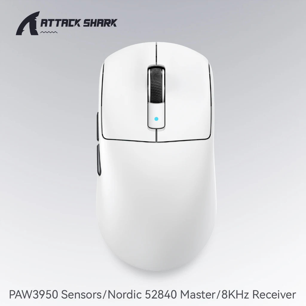 Attack Shark R6 Gaming Mouse 38g Ultra-Light, PAW3950 8K Return Rate Wireless, Nordic 52840, 24000DPI, Tri-Mode