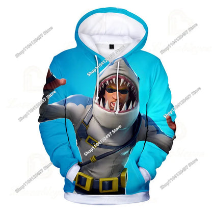 Game Fortnite Hoodies Teenager Boys Hoodie Kids Sweatshirts Cartoon Leisure Outerwear Children Cosplay Pullovers Streetwear Gift