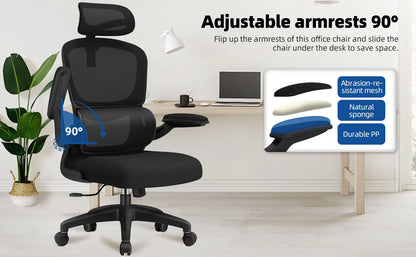Daccormax office chair ergonomic, Desk chair, 150kg capacity, adjustable headrest and armrests, Computer chair with lumbar support