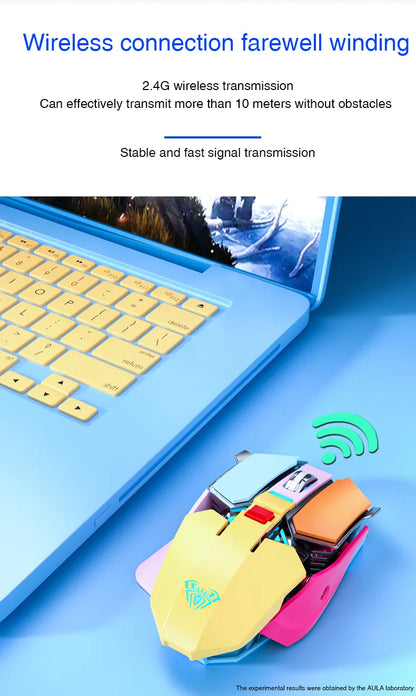 AULA mouse Multifunctional Gaming Side Keys Mouse Rechargeable Mecha style Mice 2.4 G Wireless Ergonomics Dpi adjustable Gamer