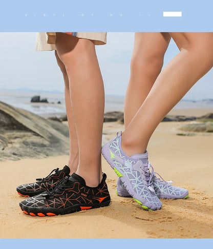 New Barefoot Wading Shoes Men and Women Mesh Quick-Drying Beach Shoes Outdoor Non-Slip Swimming Shoes Unisex Water Sports Shoes