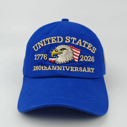 250th Anniversary Hat USA Patriotic Baseball Caps Eagle Embroidered Baseball Hats for Men Women 250 Year Anniversary Cap