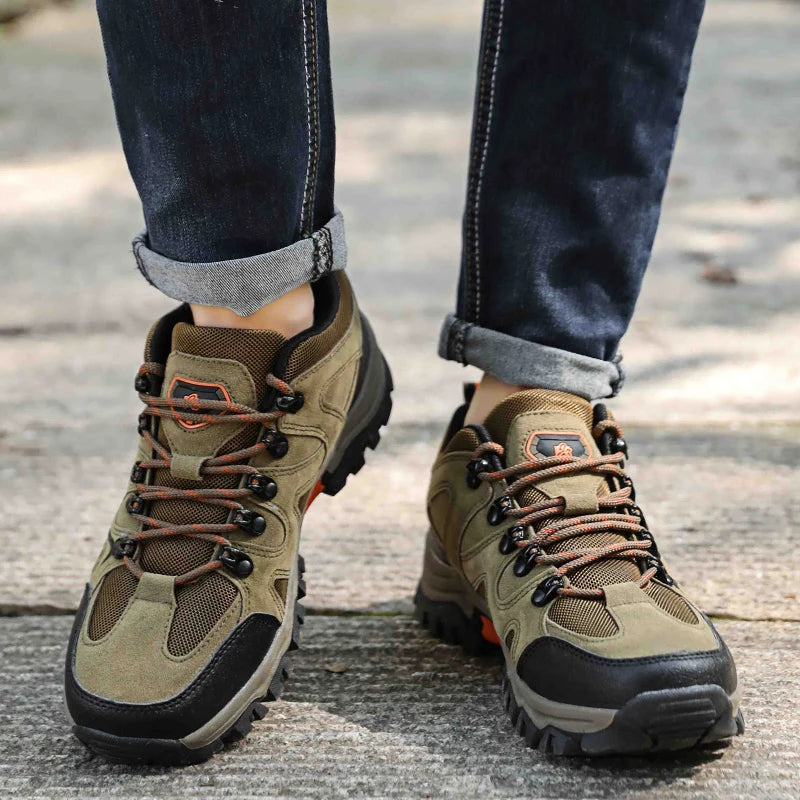 Men's Hiking Shoes All-Terrain Outdoor Sports Shoes Breathable Wear-Resistant Mesh Non-Slip Hiking Shoes Outdoor Cycling Shoes