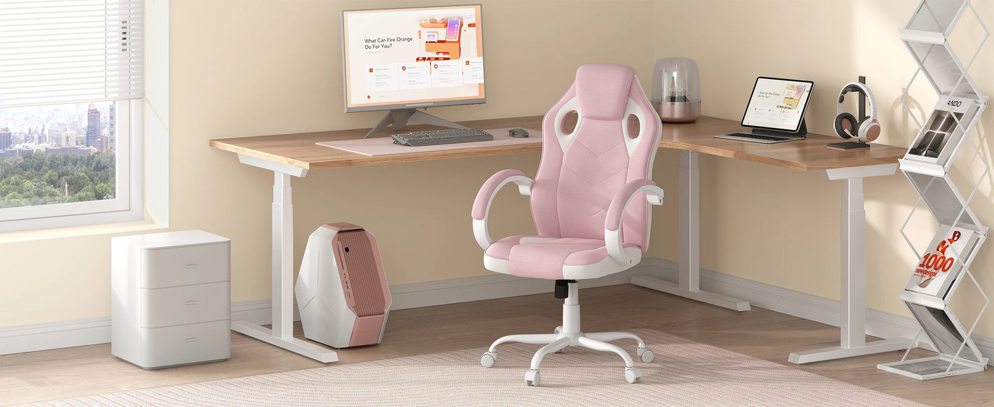 WOLTU Gaming Chair Gamer Armchair Office Computer Chair Ergonomic Design Fabric 360° Swivel Chair Adjustable Height High Back