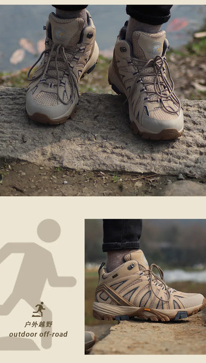 ROCKROOSTER Hiking shoes Men waterproof hunting Boots Tactical Desert Combat Boots trekking Ankle mountian cow Leather Sneakers