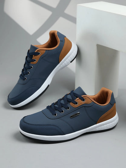New Men's Four Seasons Waterproof Walking Shoes Casual Leather Sports Shoes Non-Slip Camping Shoes Men's Tennis Shoes