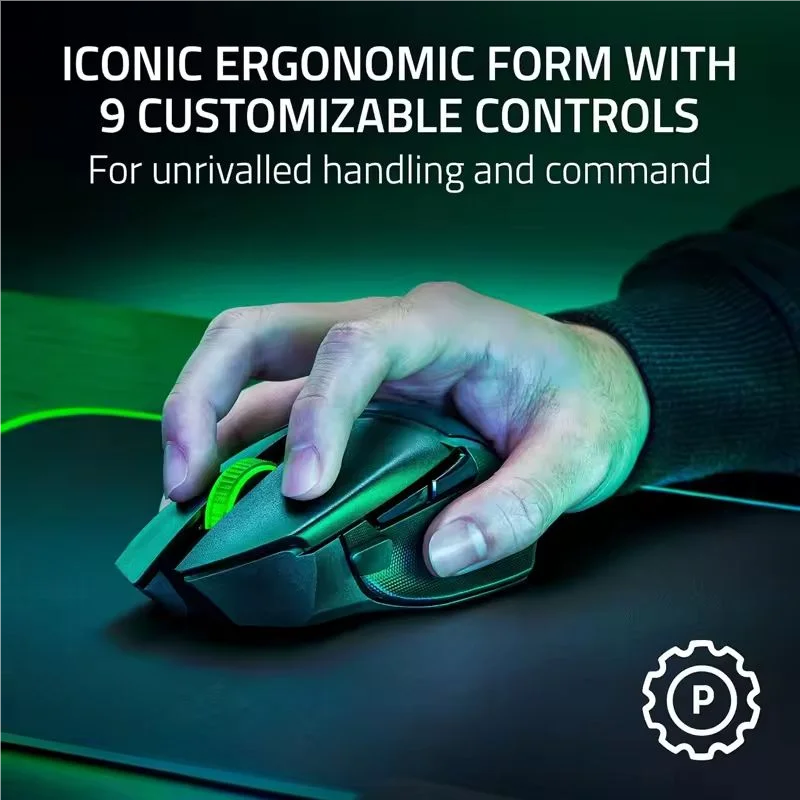 Original Razer Basilisk V3 X HyperSpeed Wireless Gaming Mouse 18K Optical Sensor Chroma RGB  2.4 GHz & BluetoothWireless Mice